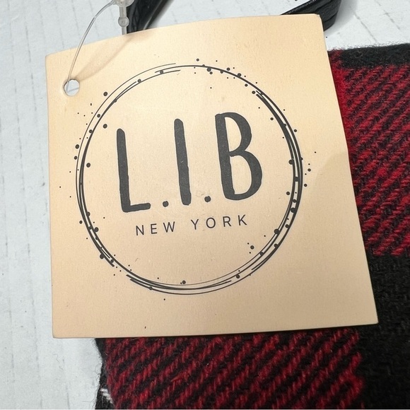 NWT LIB NEW YORK Plaid Fold Over Crossbody Clutch Bag With Wristlet - Picture 16 of 16